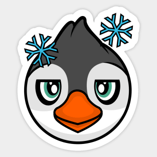 Relaxed Penguin Mersey Sticker